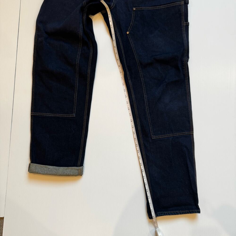 Banana Republic Straight Carpenter Jeans 35x36 Double Knee Utility Dark Big Tall - Picture 6 of 16